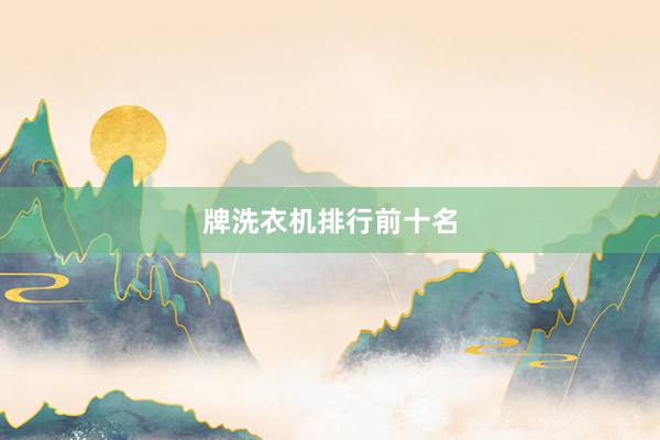 牌洗衣机排行前十名